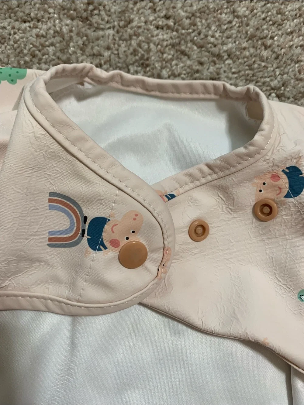 BiBADO Long Sleeve Coverall Weaning Bib George Peppa Pig 6-36 Months Waterproof
